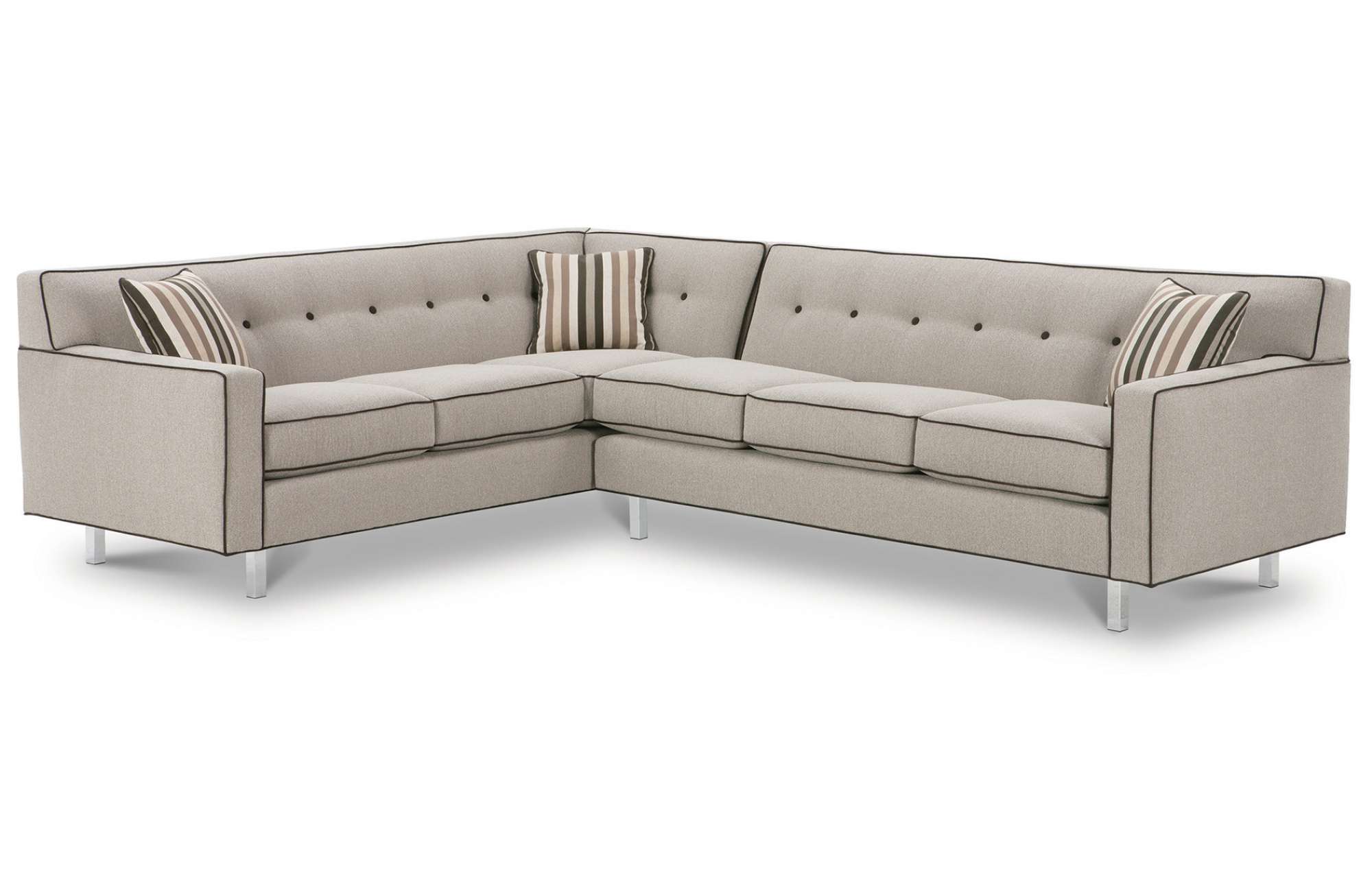 Ravenna Sectional with chrome Feet