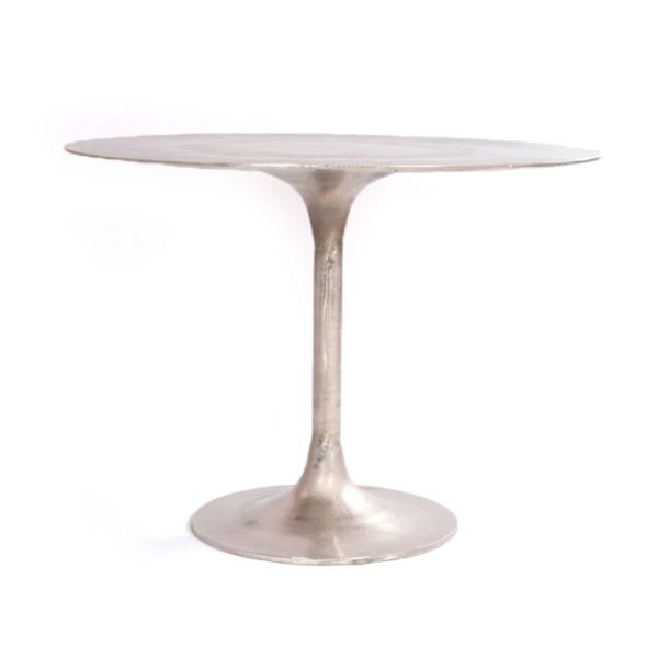 Raw Metal Tulip Table