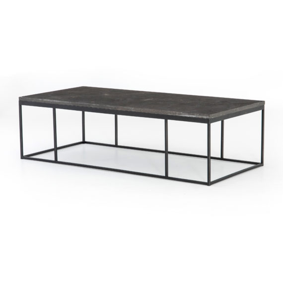 bluestone and metal coffee table