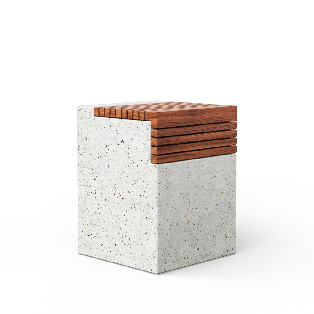 [VGS-STECC-CASC-IVTZ1] Stecca Cascata Stool (Ivory Terrazzo)