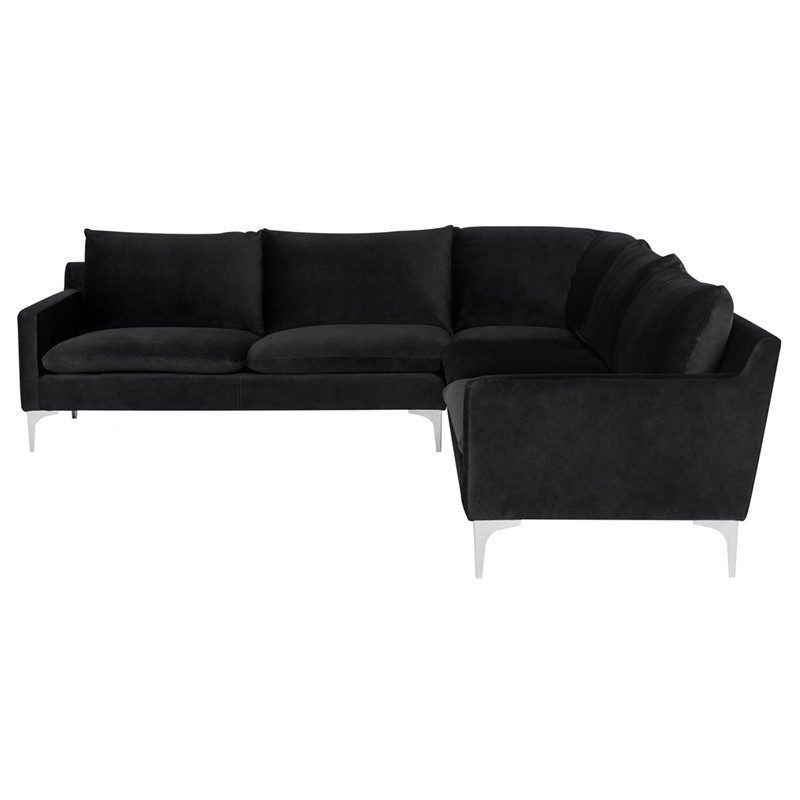 Nicholas L sectional black