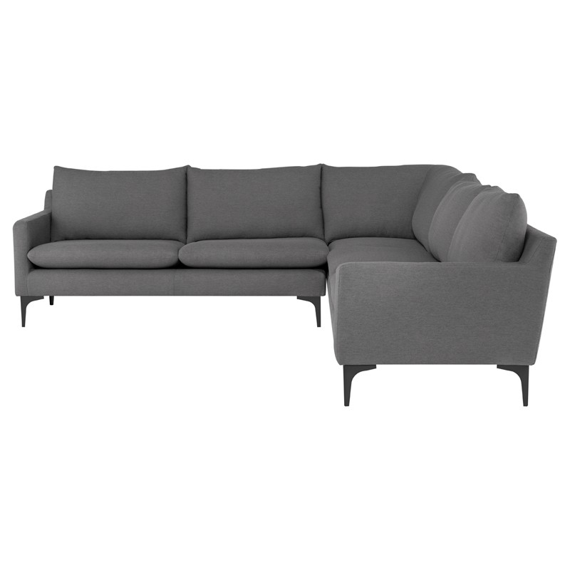 Nicholas L sectional grey