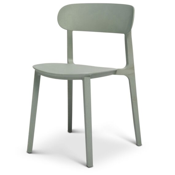 [CDH-SPN-SC-WP43-4CT] Spencer Eco-Friendly Outdoor Stacking Chair (Set of 4) (WP43 – Moss Grey)